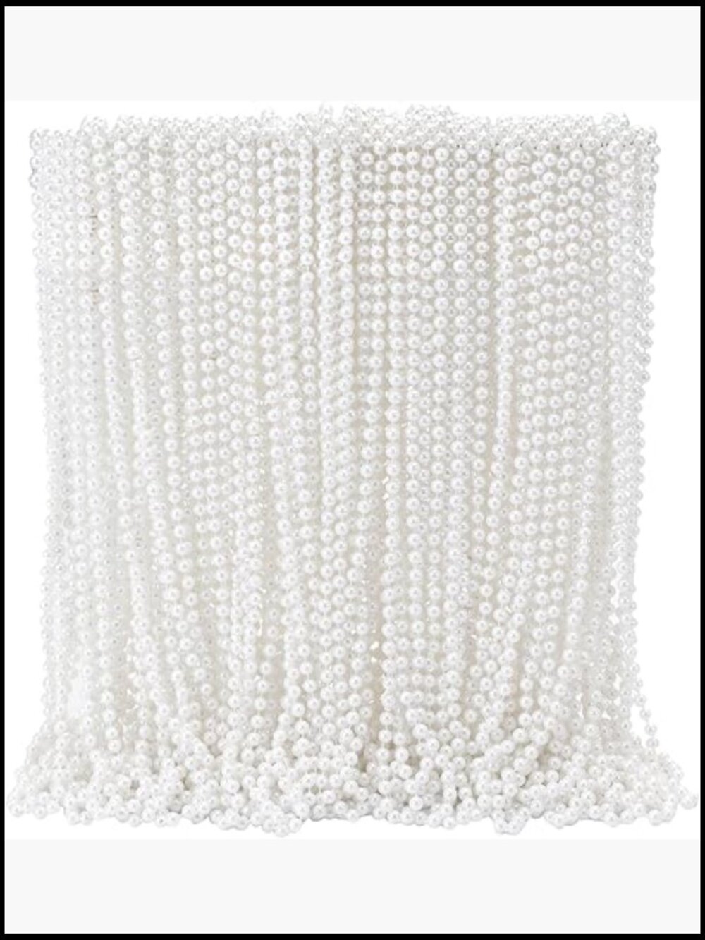 Faux Pearl Beaded Necklaces Bulk 50 Pcs 31.5 Inch Wedding Party Decor